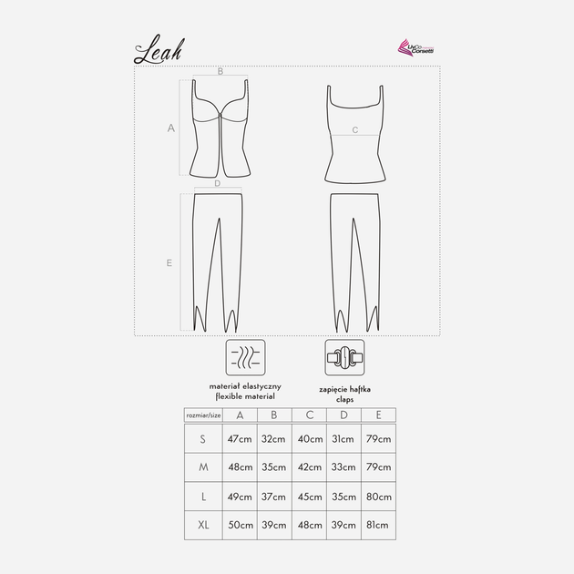 Piżama (top + spodnie) LivCo Corsetti Fashion Leah LC 90052 M Pink (5907996386253) - obraz 2