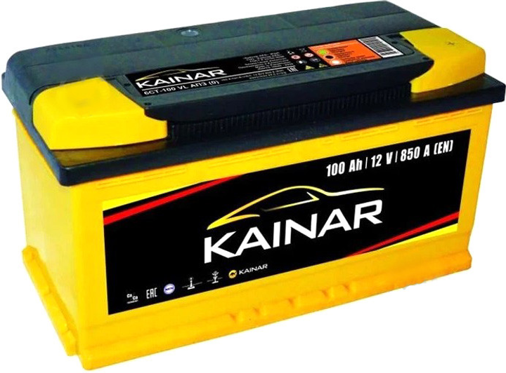 Аккумулятор 100Ah-12v KAINAR Standart+ (353х175х190),R,EN850 – фото ...