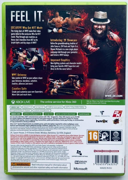 WWE 2K15, Б/У, английская версия - диск для Xbox 360 - Фото 3 WWE 2K15, Б/У, английская версия - диск для Xbox 360 - изображение 3