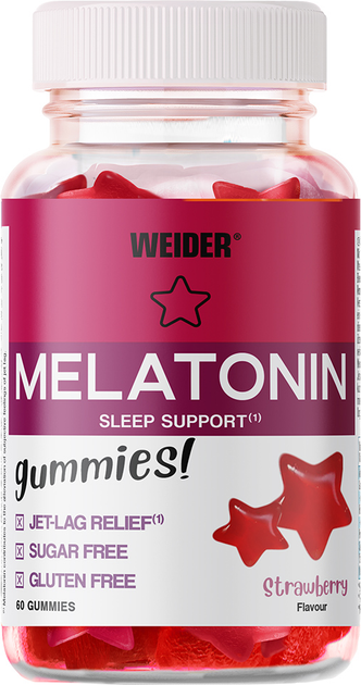 Suplement diety Weider Melatonin Up 60 żelek Truskawka (8414192346716) - obraz 1