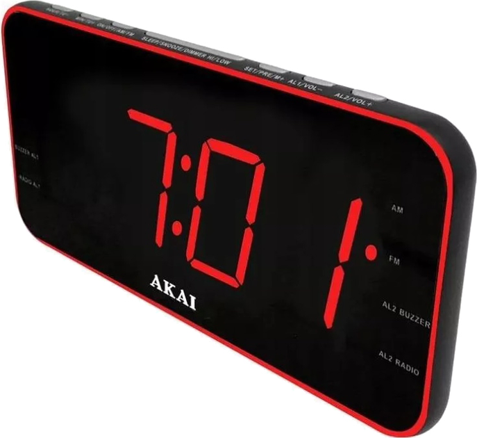 Настільний годинник-будильник Akai ACR-3899 (4905192531942) - зображення 2