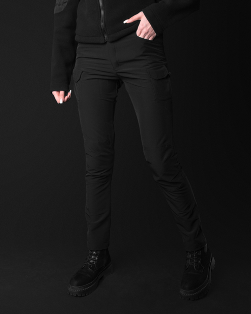 Жіночі брюки карго тактичні BEZET Байрактар чорний - XL - зображення 1