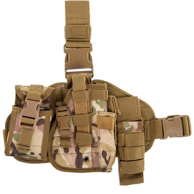 Кобура з платформою стегнова під праву руку Combat Multicam мультикам - изображение 1