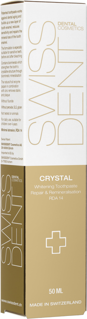 Зубная паста SWISSDENT Crystal Отбеливающая 50 мл (7640126190686) - изображение 2