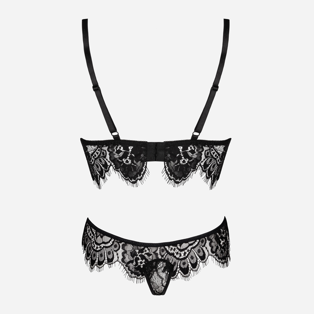 Komplet erotyczny (biustonosz + figi stringi) LivCo Corsetti Fashion Cloverin LC 21022 L/XL Black (5907621620158) - obraz 6
