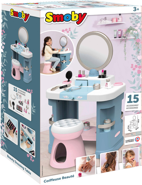 Игровой набор Smoby Бьюти столик с набором косметики 15 аксессуаров ...