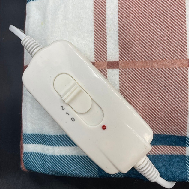 Электропростынь с подогревом 120х160 полуторная Electric Blanket, Турция, 2 года гарантии, 100 Ватт, в клеточку - изображение 6