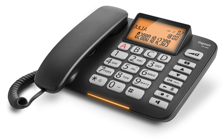 Telefon stacjonarny Gigaset DL580 Black (S30350-S216-B101) - obraz 6