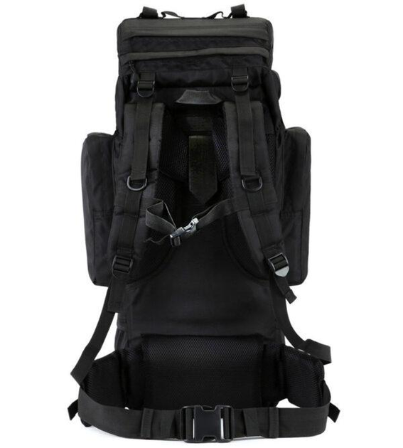 Рюкзак армійський з підсумками на 70 л, A21, (65х16х35 см), Чорний ART 8145 - изображение 2