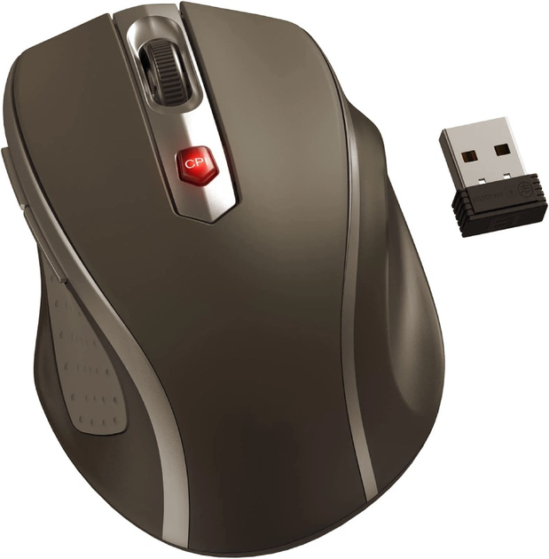 Беспроводная мышь Wireless optical Mouse, 2.4GHz, 800-2400 CPI, Graphite Grey, D-09 - изображение 1