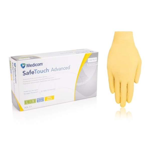 Одноразові рукавички жовті Medicom, М - зображення 1