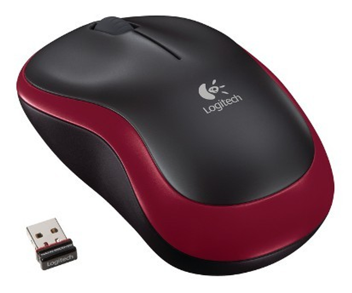 Мышь беспроводная Logitech M185 (910-002240) Red USB - изображение 1