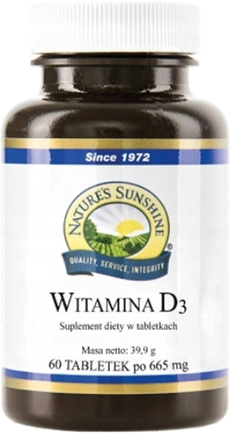 Suplement diety Nature's Sunshine Witamina D3 665 mg 60 tabletek (620011550517) - obraz 1
