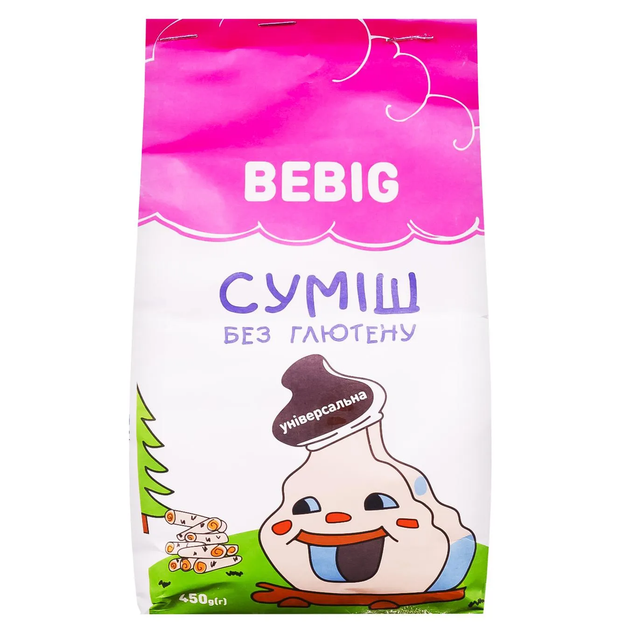Смесь для выпечки безглютеновая «Универсальная», Bebig, 450г - Фото 1 Смесь для выпечки безглютеновая «Универсальная», Bebig, 450г - изображение 1