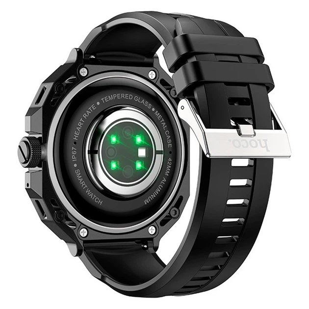 Смарт-часы Hoco Y14 |2 корпуса, BT Call, Track, HeartRate, IP67| black - изображение 7