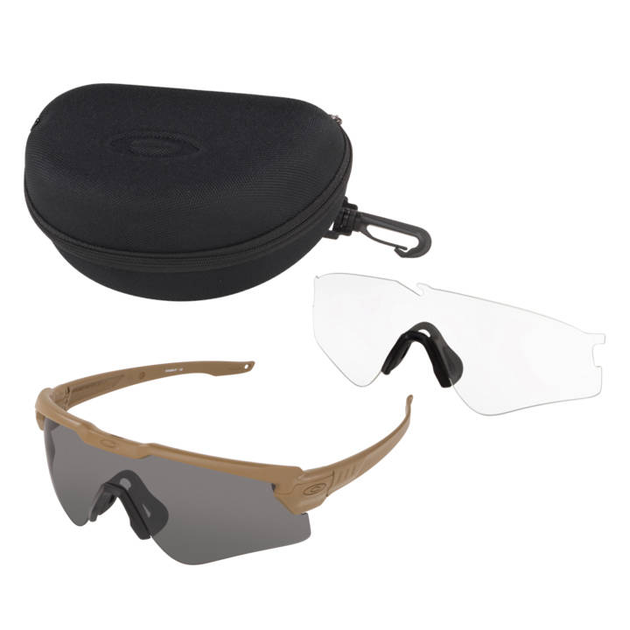 Баллистические, тактические очки Oakley SI Ballistic M Frame Alpha с линзами: Прозрачная/Smoke Gray. Цвет оправы: Terrain Tan. - изображение 1