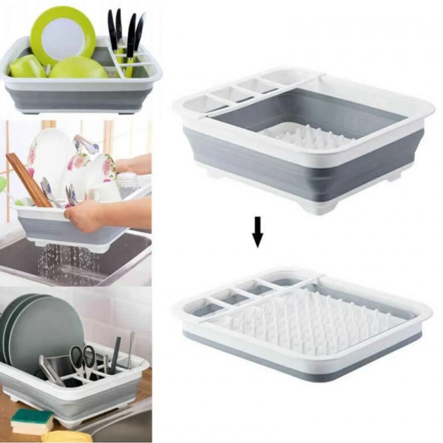 Чудо-сушилка трансформер (складная) для сушки посуды и кухонных приборов (люкс качество) - изображение 4