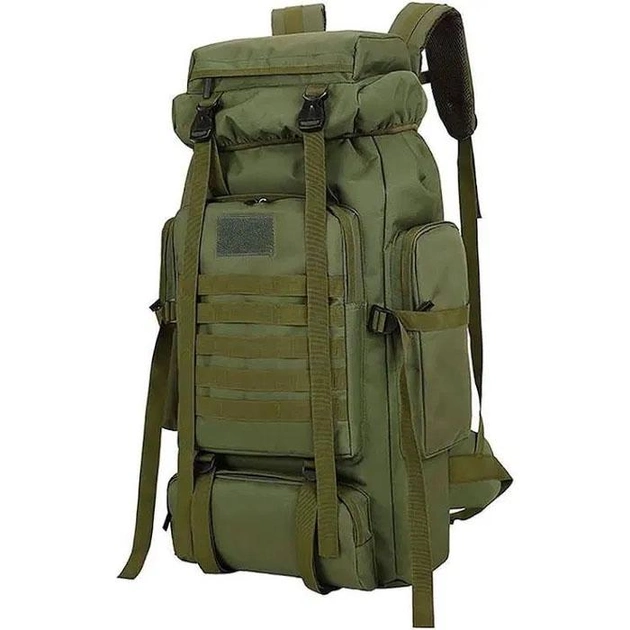 Большой рюкзак тактический походный Light Tactic армейский баул кордура 1200D система Molle 70л 39x22x80 см Green - изображение 1
