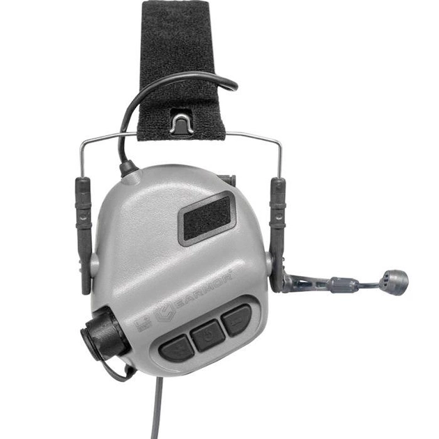 Наушники активные для стрельбы с микрофоном Earmor M32 Серый (15024) - изображение 2