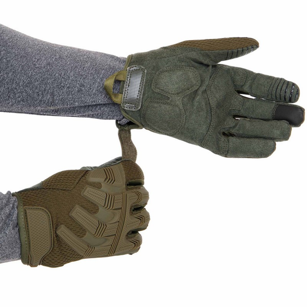Рукавички тактичні із закритими пальцями Zelart Military Rangers 9875 розмір L Olive - зображення 2