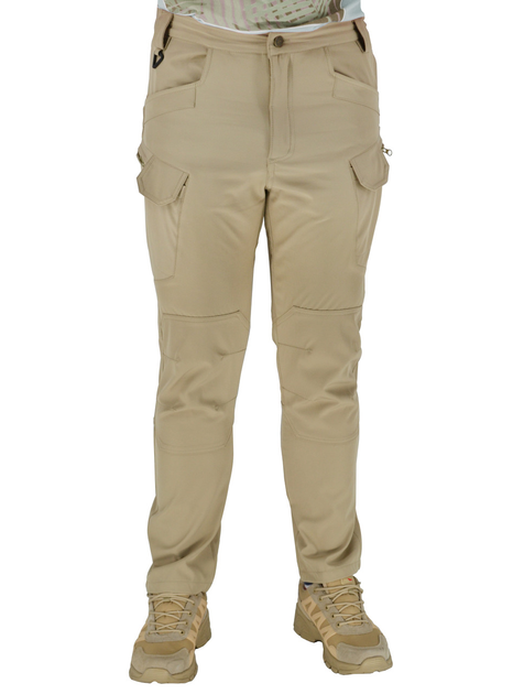 Тактические легкие штаны Soft Shell (без флиса) карго Eagle SP-02 Койот (Песочные) M - изображение 1