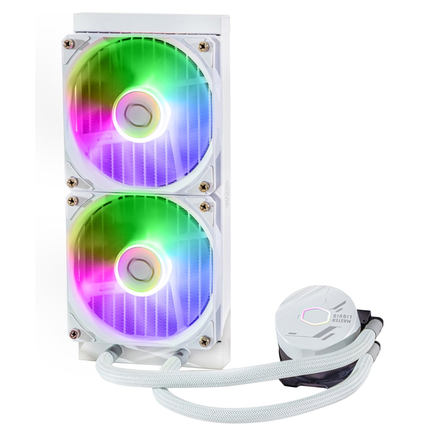 Система жидкостного охлаждения Cooler Master MasterLiquid 240L Core ARGB White (MLW-D24M-A18PZ-RW) - изображение 4