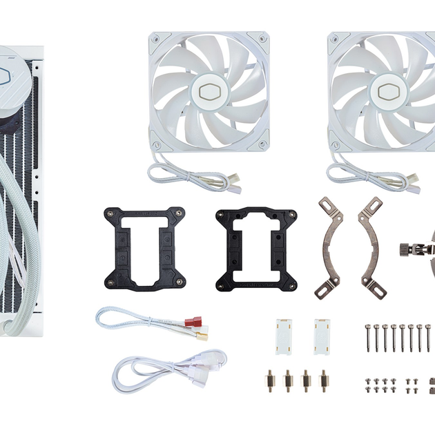 Система жидкостного охлаждения Cooler Master MasterLiquid 240L Core ARGB White (MLW-D24M-A18PZ-RW) - изображение 6