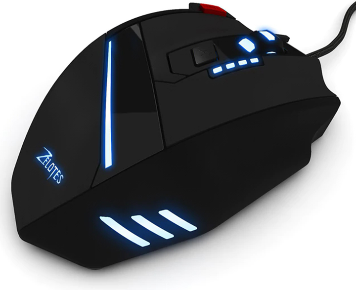 Мышь проводная игровая Zelotes Т-60 3200 точек/дюйм 7 кнопок покрытие Soft-touch (FKT-3215-9632) - изображение 7