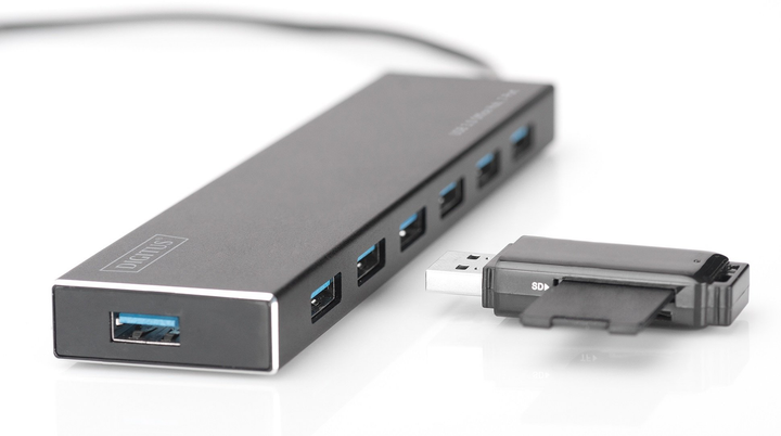 USB-хаб Digitus USB 3.0 Office Hub 7-in-1 (DA-70241-1) - зображення 3