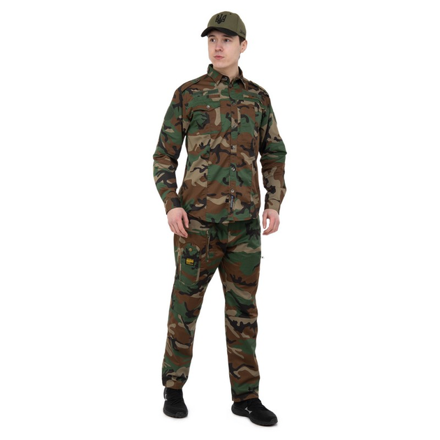 Костюм тактический (рубашка и брюки) Military Rangers ZK-SU1127 размер: XXXL Цвет: Камуфляж Woodland - изображение 1