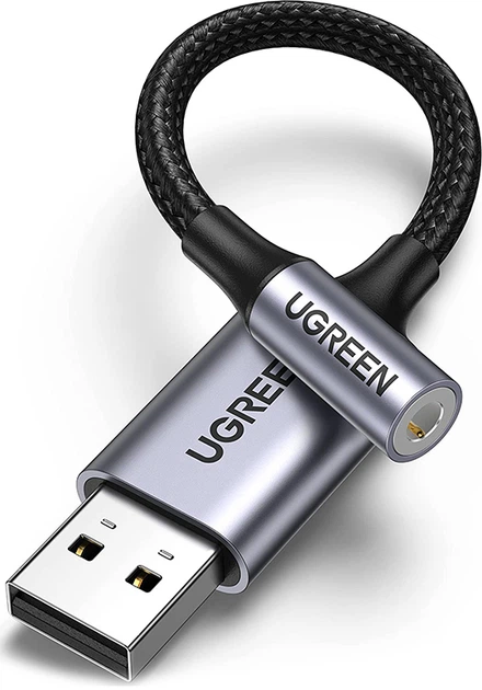 Karta dźwiękowa Ugreen CM477 USB AUX Jack TRRS (Mic + Ear) KT0210 25 cm Czarny (6957303837571) - Zdjęcie 3 Karta dźwiękowa Ugreen CM477 USB AUX Jack TRRS (Mic + Ear) KT0210 25 cm Czarny (6957303837571) - obraz 3