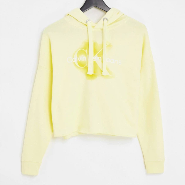 Худи теплое оверсайз женское Calvin Klein 103761112 XL Желтое (1159802107) - изображение 5