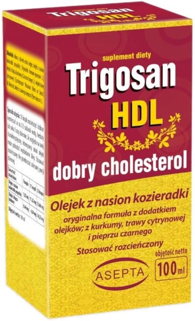 Добавка для нормалізації холестерину Asepta Trigosan HDL 100 мл (5904734577171) - зображення 1