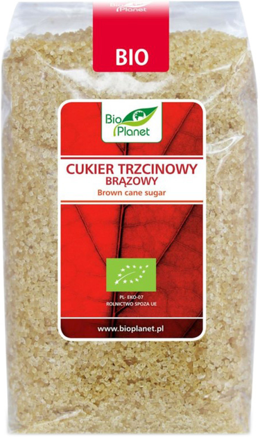 Cukier trzcinowy brązowy BIO PLANET 500 g (5907814662606) - obraz 1