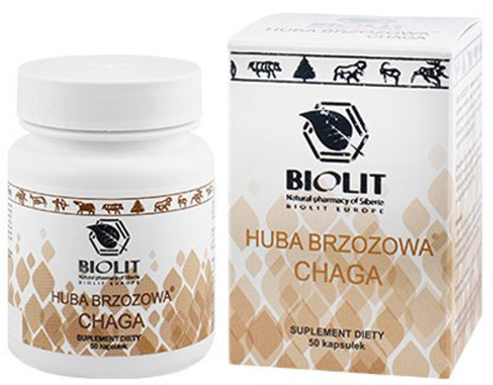 Suplement diety Biolit Huba brzozowa - Czaga 50 kapsułek antyoksydant (4670142960997) - obraz 1