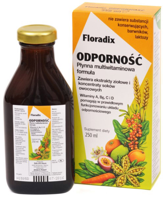 Suplement diety Floradix Odporność 250 ml Płyn (4004148047268) - obraz 1