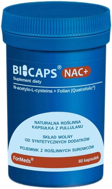 Suplement diety Formeds Bicaps NAC+ N-acetylo-L-cysteina folian (5903148621340) - obraz 1