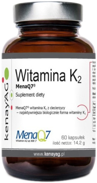 Дієтична добавка Kenay Вітамін K2 Mena Q7 60 капсул (5900672152227) - зображення 1