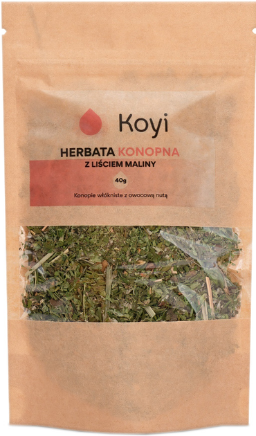 Herbatka Koyi Konopna 40 g z liściem maliny (5904754577052) - obraz 1