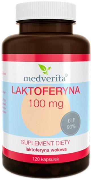 Suplement diety Medverita Laktoferyna 100 mg 120 kapsułek (5900718340809) - obraz 1