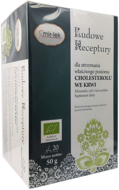 Herbata Mirlek Ludowe Receptury prawidłowy cholesterol 20 saszetek (5906660437628) - obraz 1