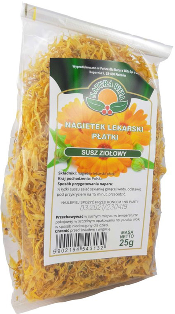 Herbata Natura Wita Nagietek Lekarski Płatki 25g (5902194543132) - obraz 1