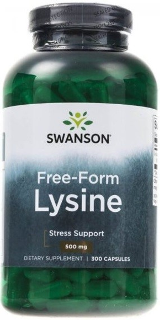 Дієтична добавка Swanson L-Лізін 500 мг 300 капсул (87614012698) - зображення 1