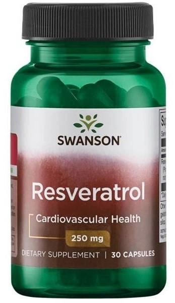 Дієтична добавка уповільнює старіння Swanson Resweratrol 250 мг 30 капсул (87614025308) - зображення 1