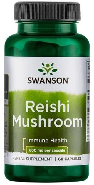 Suplement diety Swanson Reishi Mushroom 600 mg 60 kapsułek (87614114446) - obraz 1