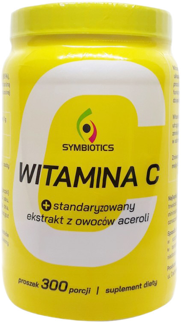 Suplement diety Symbiotics Witamina C proszek 300g (5906874160718) - obraz 1
