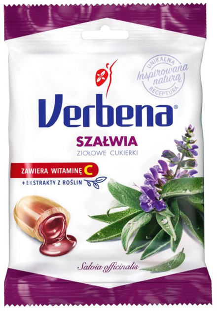 Cukierki ziołowe Verbena Szałwia 60 g (8585000203757) - obraz 1