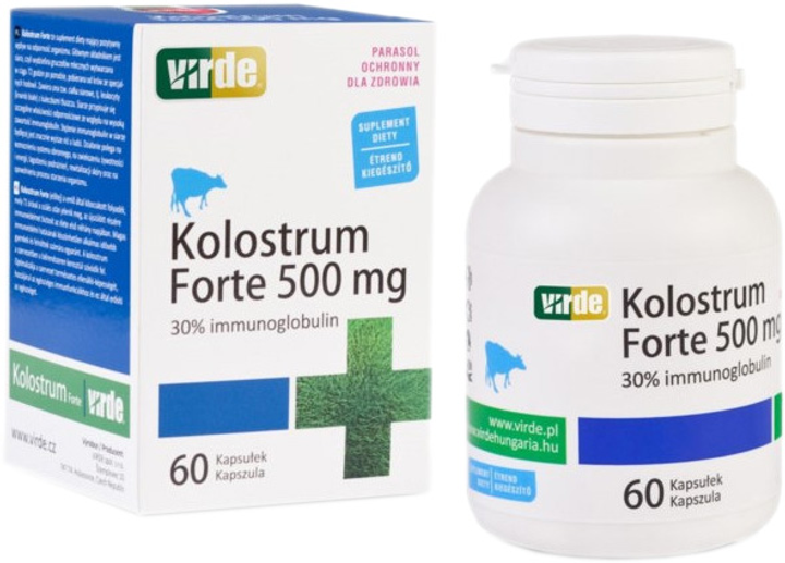 Suplement diety Virde Kolostrum Forte 500 mg 60 kapsułek Siara (8594062351948) - obraz 1