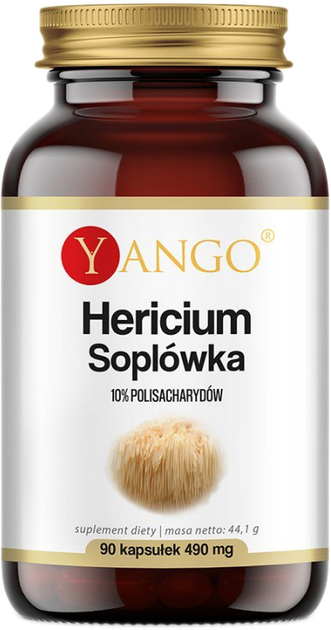 Suplement diety Yango Hericium 90 kapsułek Soplówka jeżowata (5903796650433) - obraz 1