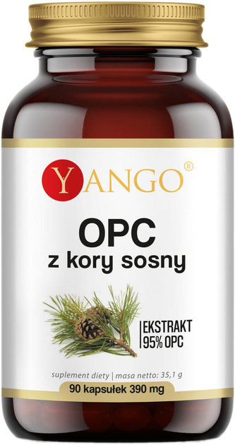 Дієтична добавка Yango Opc Pine Bark 90 капсул з BIOфлавоноїдами (5904194060824) - зображення 2